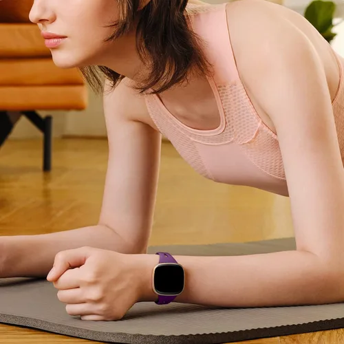 Miniatura 5 de Ouwegaga Compatible con Correas de Fitbit Versa 4 para Mujer/Sense 2/Sense/Versa 3 Correas para Hombre, Correa Deportiva Delgada de Silicona Suave
