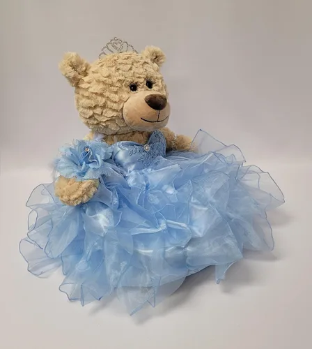 Miniatura 8 de KINNEX COLLECTIONS SINCE 1997 20" Quince Anos Quinceanera Last Doll Osito de peluche con vestido (pieza central) ~ ARC16832-4R (azul bebé)