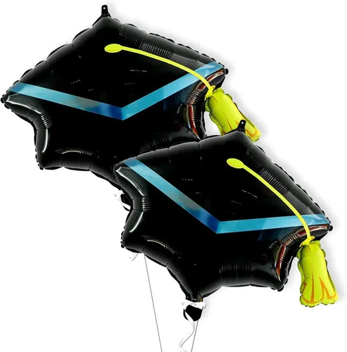 Miniatura 11 de Globos de graduación clase de 2026 – Grandes 24 pulgadas, decoraciones de graduación 2026 Globos de gorra de graduación, globos de sombrero