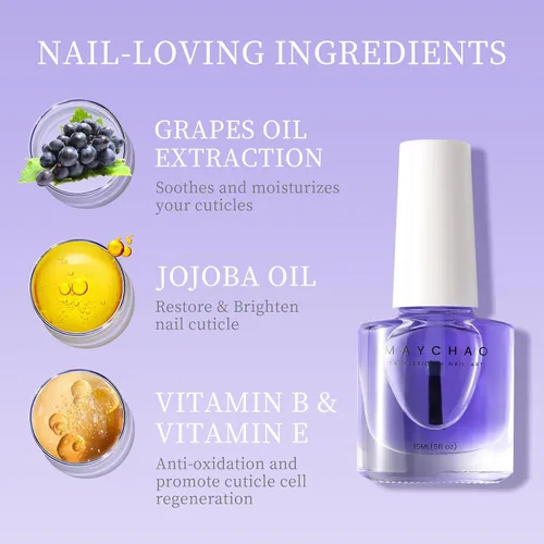 Miniatura 5 de MAYCAHO - Aceite para cutícula de uñas, 0.5 onzas líquidas, aceite revitalizante para el crecimiento de uñas