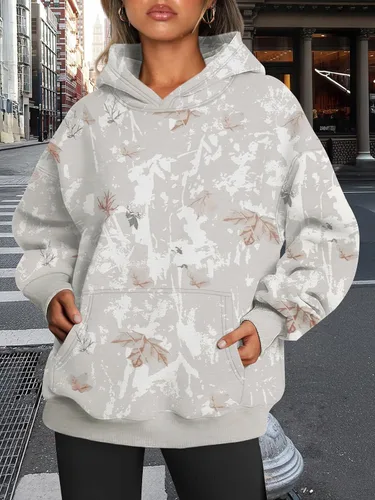 Miniatura 60 de Trendy Queen - Sudaderas extragrandes con capucha para mujer, suéteres de manga larga, sin botones, de vellón, de otoño, ropa de invierno