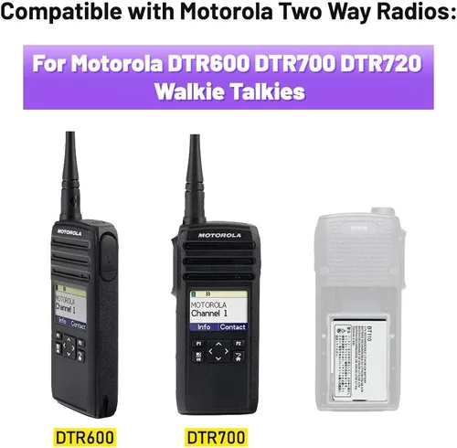 Miniatura 2 de 2 baterías recargables de iones de litio de 3.7 V 2500 mAh PMNN4578A BT110 para radios DTR600 DTR700 DTR720 compatible con parte no PMNN4578