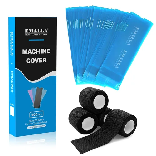 Miniatura 13 de Kit de cubiertas para pluma de tatuaje SOTICA con cinta de agarre y líneas redondas - 200 piezas de cubiertas para máquina de tatuaje, envoltura
