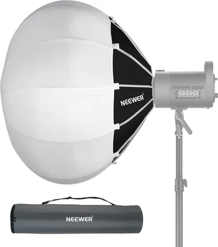 Miniatura 10 de NEEWER Caja de luz de linterna de 26 "/65 cm, difusor de luz de liberación rápida 360° Bowens Mount Softbox con aleación de nailon ligero para RGB