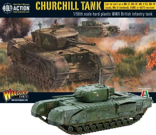 Warlord Games Wargames Delivered Bolt Action Churchill Infantry Tank 1:56 Miniaturas de mesa - Juego de soldados de la Segunda Guerra Mundial en