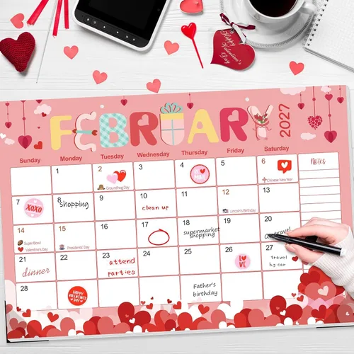 Miniatura 5 de GuassLee Calendario de escritorio 2026 – Calendario de escritorio colorido de septiembre de 2025 a marzo de 2027, 17 x 11.5 pulgadas, calendario