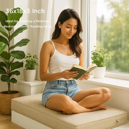 Miniatura 8 de Codi Cojín de banco para exteriores de 36 pulgadas, doble impermeable, cojines de repuesto para muebles de patio, columpio, porche, sofá, 36 x 18 x