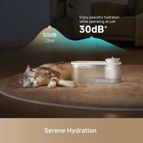 Miniatura 4 de MOVA WF10 Pro - Fuente de agua para mascotas, fuente de agua para gatos con bomba silenciosa y 3 modos de flujo de agua, dispensador de agua