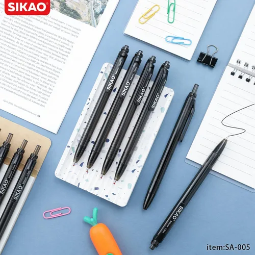 Miniatura 7 de Paquete de 60 bolígrafos negros a granel – Bolígrafos negros de 0.039 in de escritura suave con barril translúcido, bolígrafos confiables a granel