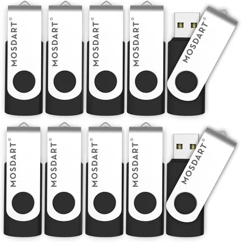 mosDART - memoria externa USB 2.0 - capacidad pequeña - 10 unidades - 128mb indicador led, negro