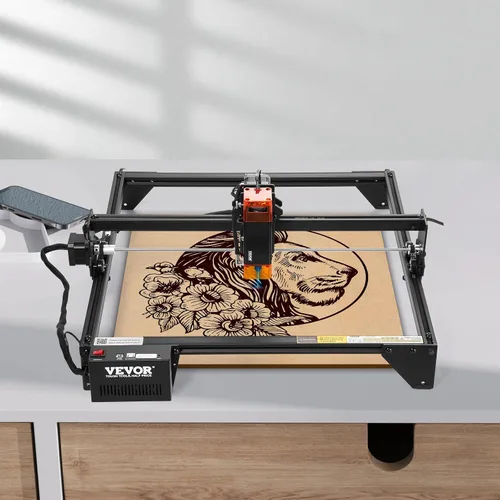 Miniatura 8 de VEVOR Máquina cortadora de grabado láser, salida de 10 W, área de trabajo de 15.0 x 15.7 in, velocidad de movimiento de 393.701 in/min, punto