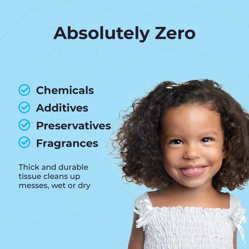 Miniatura 6 de Peekapoo Pañuelos de algodón – Uso húmedo o seco, sin perfume, hipoalergénico, ultra suave para niños, adecuado para pieles sensibles, fuertes