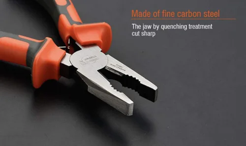 Miniatura 3 de Edward Tools Alicates combinados de 8 pulgadas - Mandíbulas de agarre extrafuertes mecanizadas - Alicates de corte lateral resistentes para cables