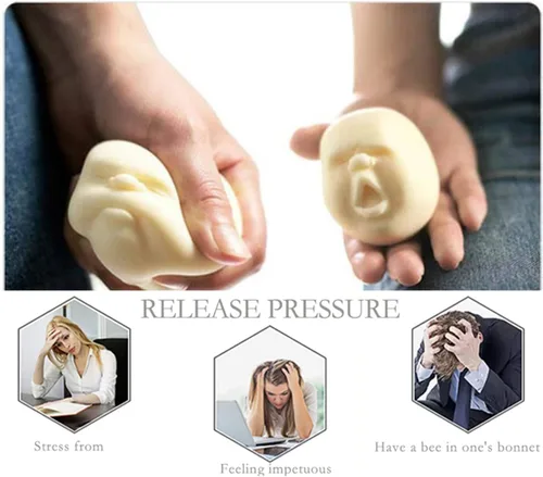 Miniatura 4 de Pelotas Divertidas con Caras de Emociones Humanas - Pelotas Antiestrés para Apretar para Niños y Adultos, Juguetes Sensoriales para Autismo