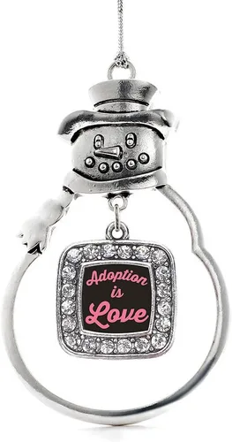Miniatura 11 de Inspired Silver - Adorno de rodillo de reina - Adorno cuadrado de plata con muñeco de nieve con joyas de circonita cúbica