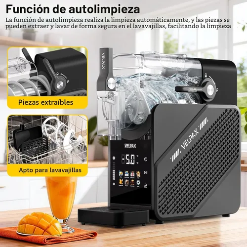 Miniatura 7 de Máquina de granizado de 88 onzas, máquina de granizado 7 en 1 para el hogar, máquina profesional de bebidas congeladas con pantalla LED, limpieza