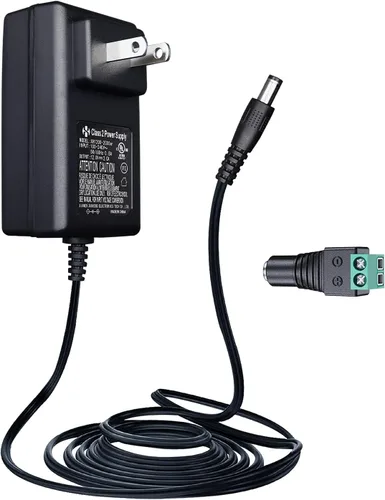 Adaptador de fuente de alimentación de 12 V, 2 A, 6 pies, CA a CC 24 W, 2000 mA, 1500 mA, 1000 mA, 500 mA, cable de alimentación de repuesto con