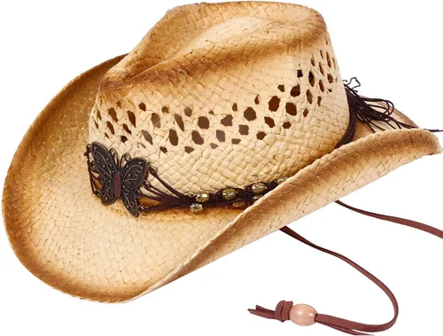 Sombrero vaquero de paja con banda decorada, para disfraces de niños, de Simplicity