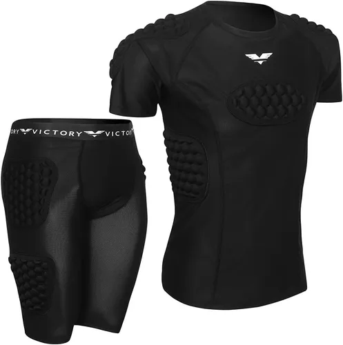 Miniatura 7 de Pantalones cortos de compresión acolchados para snowboard, patinaje, esquí, fútbol, baloncesto, cadera, glúteos y coxis