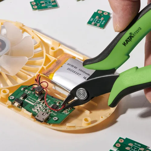 Miniatura 8 de Alicates de corte al ras micro KATA, cortador de alambre de precisión de 5 pulgadas, alicates de corte lateral antideslizantes para electrónica