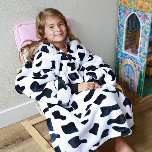 Miniatura 3 de Catalonia Sudadera tipo manta con capucha para niños, sudadera de sherpa extragrande para adolescentes jóvenes, idea de regalo Dálmata- Niños