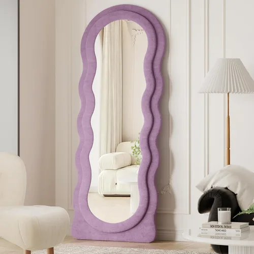 Miniatura 11 de Rowjut Espejo de pared en forma de arco de 30 x 20 pulgadas, espejo decorativo de pared y baño con marco de hierro, espejos de pared superior