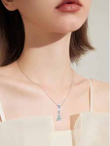 Miniatura 6 de NanMuc Abalorios para pasaporte de la Torre Eiffel para vacaciones, con diseño de globo de avión, taza de café, maleta, compatible con pulsera