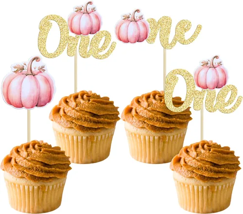 Miniatura 29 de 24 adornos de calabaza para cupcakes con purpurina para otoño, hojas, flores, calabaza, cupcakes, decoración de pasteles para Halloween, decoración