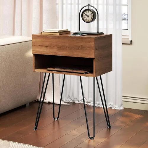 Miniatura 9 de Tengchang barras de metal sólido con acabado horneado estilo horquilla para utilizar como patas de mesa, banco, silla, etc, color negro de 8" 12