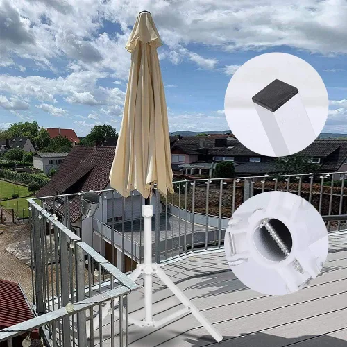 Miniatura 6 de Base de sombrillas, tornillo ajustable, resistente, ahorro de espacio, para sombrilla de playa, sombrilla de pesca, sombrilla de jardín
