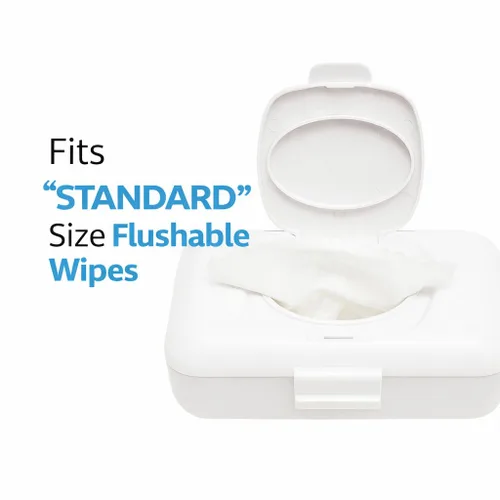 Miniatura 2 de Loo Discreto dispensador de toallitas desechables – Se adapta solo a toallitas desechables de tamaño estándar – Soporte de baño de montaje con Blanco