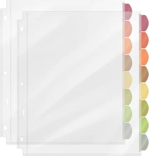 Miniatura 15 de Mr. Pen - Protectores de hojas transparentes con pestañas, 8 pestañas, 2 juegos, divisores de plástico transparente para carpeta de 3 anillas