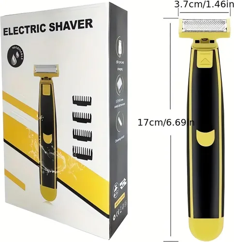 Miniatura 8 de Afeitadora eléctrica húmeda y seca, afeitadora eléctrica de cierre para hombres y mujeres, rasuradora facial recargable, impermeable, recortadora