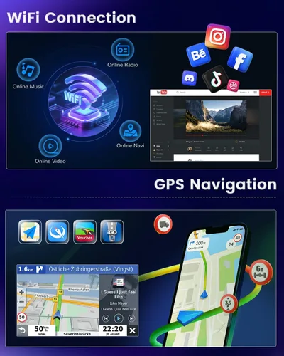 Miniatura 6 de Hikity Estéreo de coche Android para Honda Accord 1998-2002 Radio 2+64 GB 9 pulgadas pantalla táctil Radio de coche inalámbrico Carplay Android Auto