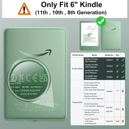 Miniatura 2 de MoKo Paquete de 2 protectores de pantalla mate antirreflejos para mini Kindle de 11.ª generación 2024/2022, Kindle Basic, Kobo Clara, resistencia a
