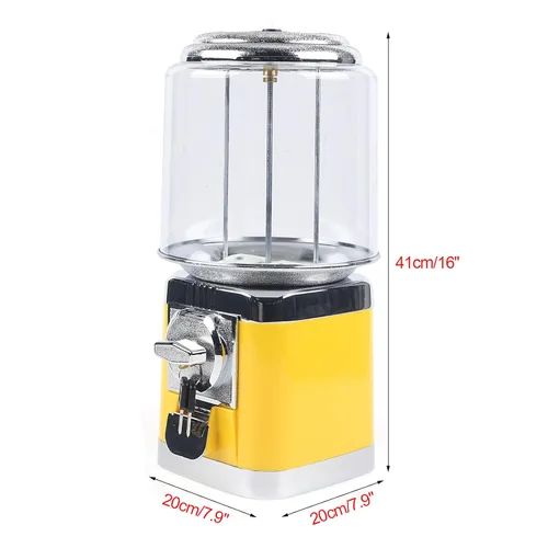 Miniatura 5 de Máquina expendedora de dulces para dispensador automático de dulces pequeños para el hogar o la máquina expendedora comercial (amarillo)