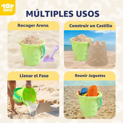 Miniatura 3 de TOY Life Juguetes de playa para niños pequeños de 3 a 5 años, juegos de construcción de juguetes de caja de arena con camión volquete de cubo