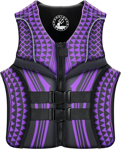Miniatura 8 de poesidon - Chaleco salvavidas para adultos, estampado geométrico legendario, ideal para cualquier deporte acuático, unisex, para kayak, remo, SUP