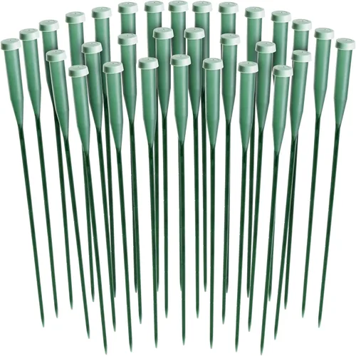 Miniatura 10 de Bright Creations Tubos de agua florales - 6 y 12 pulgadas, verdes, paquete de 30 frascos de agua con tallo de flor con tapas para ramos y centros