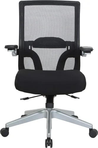 Miniatura 10 de Space Seating Serie 867 Silla de gerente ajustable con respaldo de malla transpirable, soporte lumbar y brazos abatibles acolchados, asiento de tela