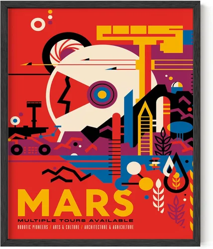 Miniatura 33 de HAUS AND HUES Póster espacial vintage – Visiones del futuro arte de la NASA, impresiones JPL, sin marco, 12 x 16 pulgadas Pso