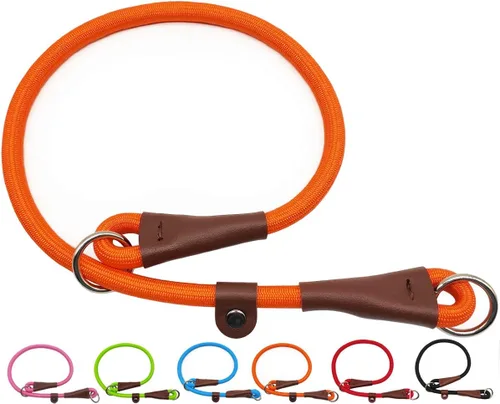 Miniatura 10 de MayPaw Collar ajustable de cuerda de nailon para entrenamiento de perros, collares de perro Martingala redondos sin tirones para perros pequeños
