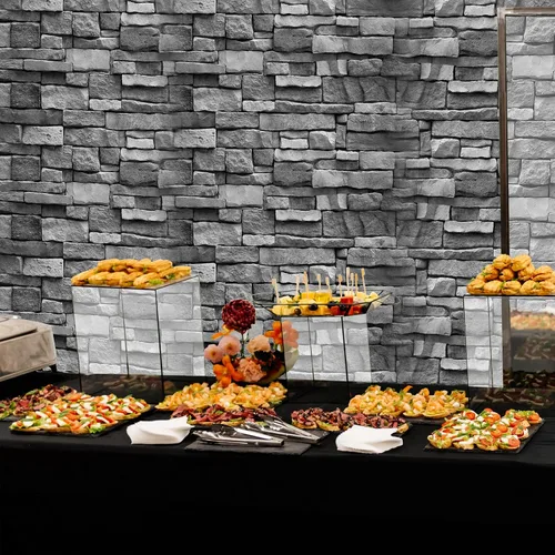 Miniatura 7 de Chuangdi 2 hojas de 4.5 x 9 pies, medieval, telón de fondo de pared de ladrillo de piedra de castillo, cortinas para puerta, mantel extraíble, foto