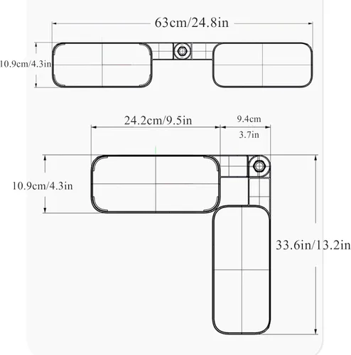Miniatura 7 de Estante de almacenamiento montado en la pared en forma de U sin perforaciones para baño, estante de esquina giratorio colgante, estante organizador
