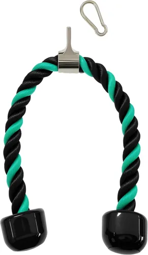 Miniatura 10 de Accesorios de cable de cuerda de tríceps pesados, accesorios de máquina de cable para gimnasio en casa, cuerda de tríceps de nailon para accesorios