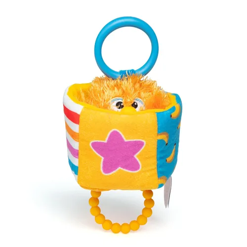 Miniatura 10 de Ms. Rachel Juguete sensorial oficial para llevar, columpio y cochecito de bebé, juguetes de dentición con sonajero y clip, juguetes para niños