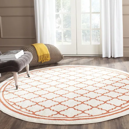Miniatura 27 de Safavieh Amherst Collection AMT422B - Alfombra para interiores y exteriores, color gris claro y beige Azul marino/beige