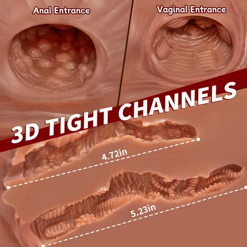 Miniatura 6 de Muñecas sexuales masculinas Torso con piernas posables, vagina realista de bolsillo con vagina texturizada 3D y ano apretado, tamaño apto