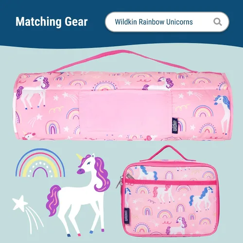 Miniatura 7 de Wildkin Mochila infantil de 12 pulgadas, acolchada, ajustable, ideal para guardería y viajes, unicornios arcoíris