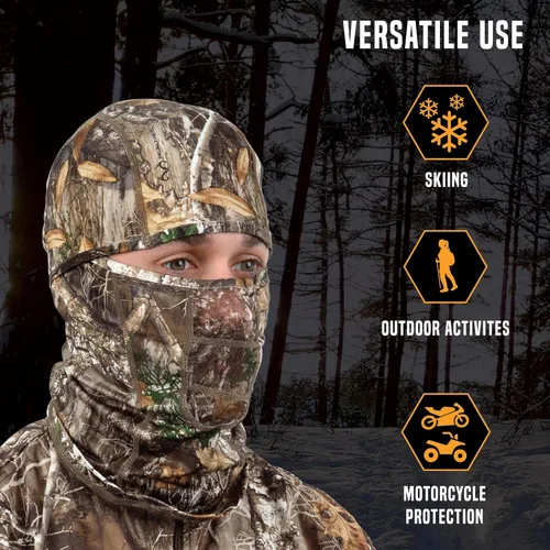 Miniatura 4 de Allen Company Vanish Stretch Fit Camouflage Balaclava, Camo Hunting Face Cover